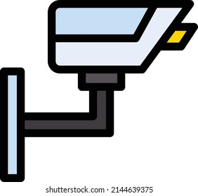Ilustración del vector CCTV sobre un fondo transparente. Símbolos de calidad premium. Icono vectorial de trazo para el concepto y diseño gráfico.