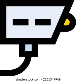 Ilustración del vector CCTV sobre un fondo transparente.Símbolos de calidad premium.Iconos vectores de trazo para el diseño de concepto y gráfico.