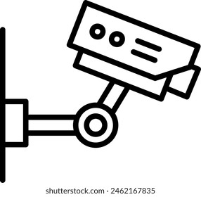 Cctv Vector Line Icon Design