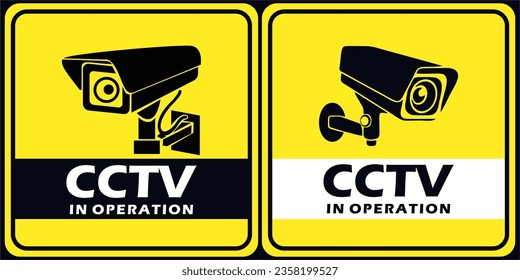 Logo del vector CCTV bajo vigilancia