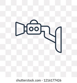 Cctv vector outline icon isolated on transparent background, high quality linear Cctv transparency concept can be used web and mobile