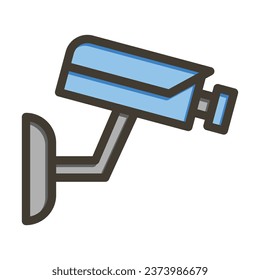 CCTV Vector Thick Line Filled Colors Icon For Personal And Commercial Use.
