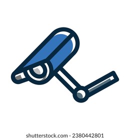 Cctv Vector Thick Line Filled Dark Colors Icons For Personal And Commercial Use.
