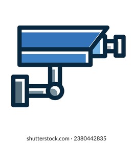 Cctv Vector Thick Line Filled Dark Colors Icons For Personal And Commercial Use.
