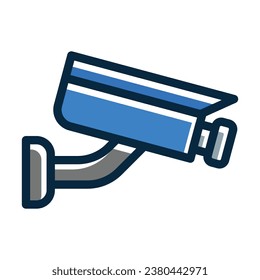Cctv Vector Thick Line Filled Dark Colors Icons For Personal And Commercial Use.
