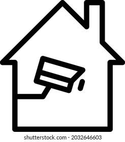 CCTV vector thin line icon