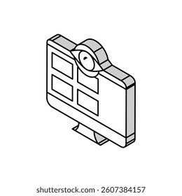 cctv video camera isometric icon vector. cctv video camera sign. isolated symbol illustration