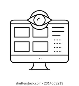 cctv video camera line icon vector. cctv video camera sign. isolated contour symbol black illustration