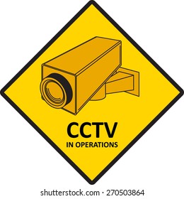 CCTV video surveillance sign.