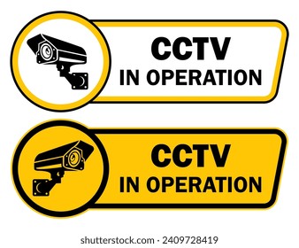 cctv video surveillance signs labels sign printable signage design for home and building place poster template