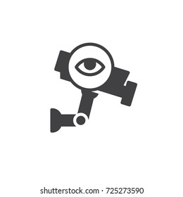 Cctv view icon vector, filled flat sign, solid pictogram isolated on white. Surveillance symbol, logo illustration.