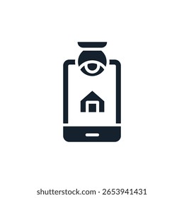 cctv view icons isolated on White Background. Flat style design
