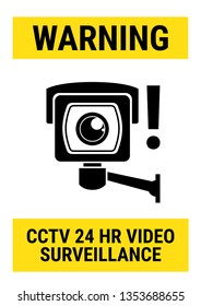 CCTV WARNING 24HR, Exclamation Mark