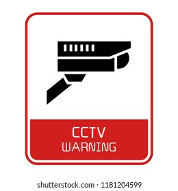 CCTV warning sign label