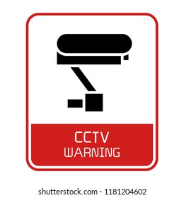 CCTV warning sign label