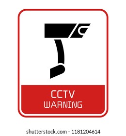 CCTV warning sign label