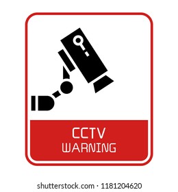 CCTV warning sign label