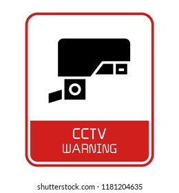 CCTV warning sign label
