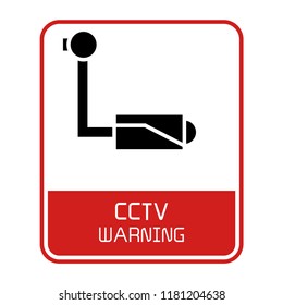 CCTV warning sign label