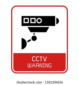 CCTV warning sign label