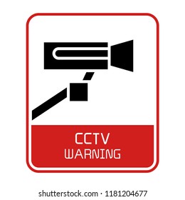CCTV warning sign label