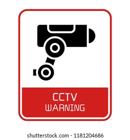 CCTV warning sign label