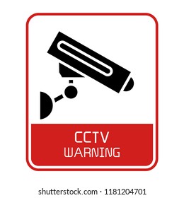 CCTV warning sign label