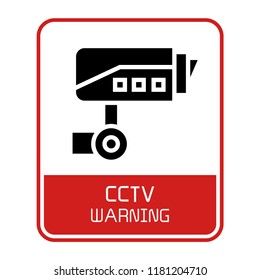 CCTV warning sign label