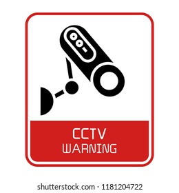 CCTV warning sign label