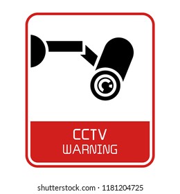 CCTV warning sign label