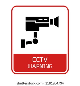 CCTV warning sign label