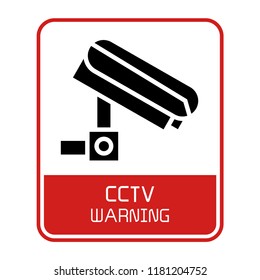 CCTV warning sign label