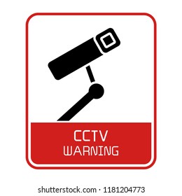 CCTV warning sign label