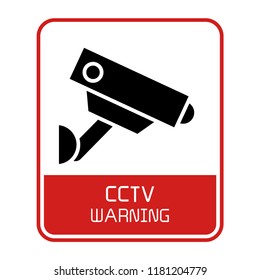 CCTV warning sign label