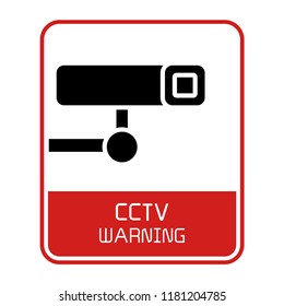 CCTV warning sign label