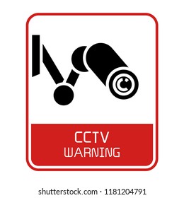 CCTV warning sign label