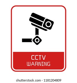 CCTV warning sign label