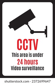 diseño vectorial de signo de advertencia de CCTV