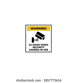 Cctv warning sign vector image