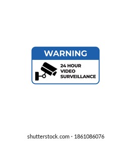 Cctv warning sign vector image
