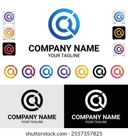 CCU, CUC, CCV, CVC, 3-Letter Initial Typography Modern Rounded Circle Style Vector Logo Design Template.