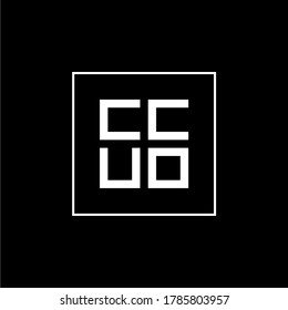 ccuo / ccu0 initial logo monogram, and can be editable