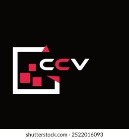 Logo da carta criativa minimalista do CCV. CCV vetor exclusivo iniciais alfabeto letra logotipo design
