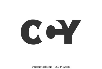 CCY logo design. Initial letter C C Y bold font style for tech startups, consulting, corporate branding. Creative company name, headlines typography identity, trendy logotype. Vector illustration.