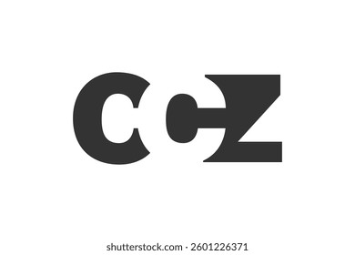CCZ logo design. Initial letter C C Z bold font style for tech startups, consulting, corporate branding. Creative company name, headlines typography identity, trendy logotype. Vector illustration.