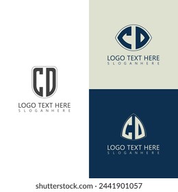 CD 3 style text initial monogram logo with creative style design.