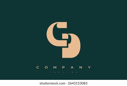 CD Abstract Geometric Logo Design. Modern and elegant logo design with simplistic typography elements, showcasing branding excellence.