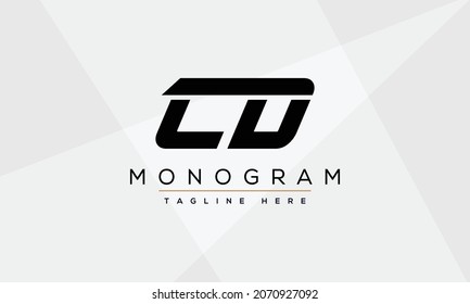 CD Abstract initial monogram letter alphabet logo design