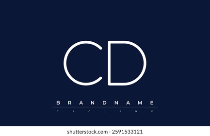 CD Abstract letter logo. This logo icon incorporate with abstract shape in the creative way