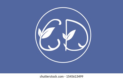 CD abstract vector logo monogram template 